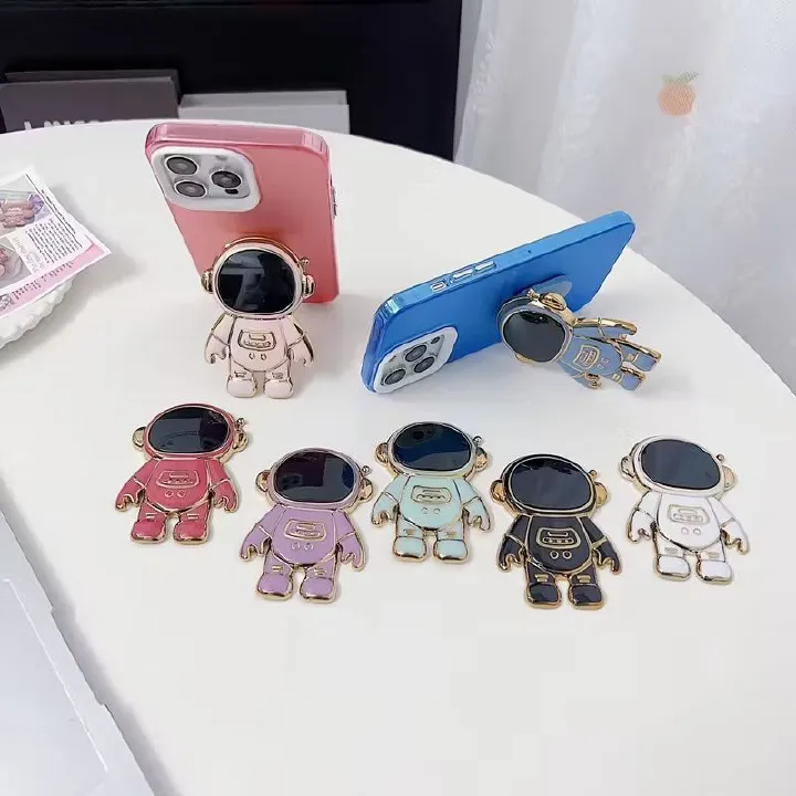 Astronaut Phone Stand Holder,Cute Cell Phone Hidden Kickstand,Astronaut Phone Holder for Desk,Adjustable Tablet Phone Ring Stand, Gift for Women Cell Phone Stands Accessories