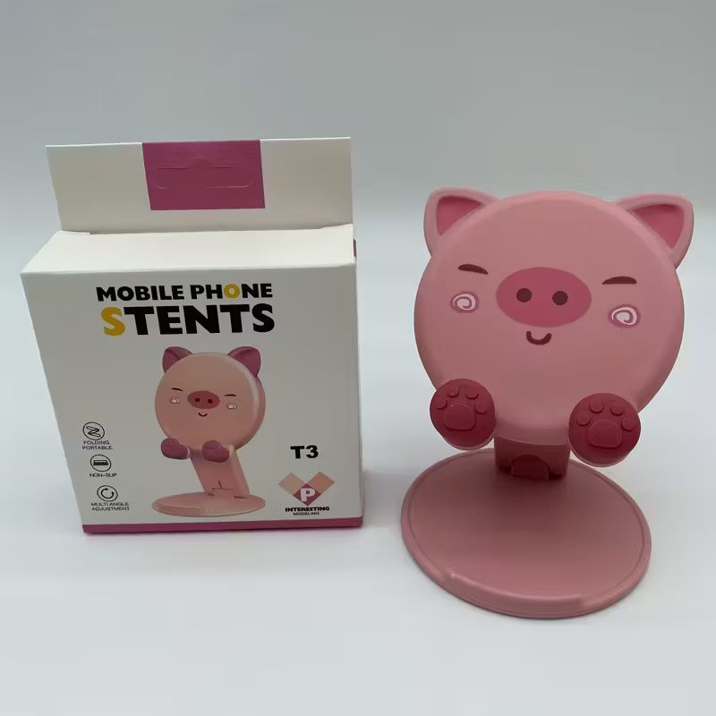 Adorable Pig&Panda Phone Desktop Stand,Cute Cartoon Phone & Tablet Stand - Adjustable, Universally Compatible, Multifunctional Desktop Holder for Seamless Browsing and Viewing Experience