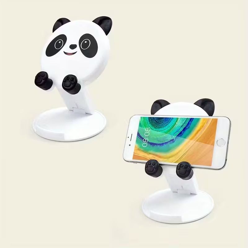 Adorable Pig&Panda Phone Desktop Stand,Cute Cartoon Phone & Tablet Stand - Adjustable, Universally Compatible, Multifunctional Desktop Holder for Seamless Browsing and Viewing Experience