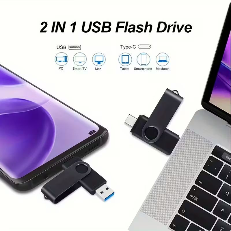 【Clearance Sale】[High Speed USB C Flash Drive] High Speed Dual OTG USB C Flash Drive 64GB 2-in-1 USB + Type C Thumb Drive for Samsung, Huawei, MacBook, Chromebook Pixel etc