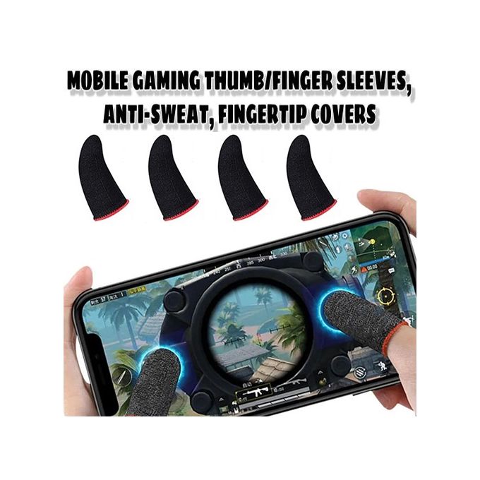 10pcs Gamer Finger Sleeves Carbon Compression Support Thumb Gloves Touchscreen Finger Cover Anti Sweat Mobile Phone Tablet Gaming Stabilizer for All Touchscreen Devices