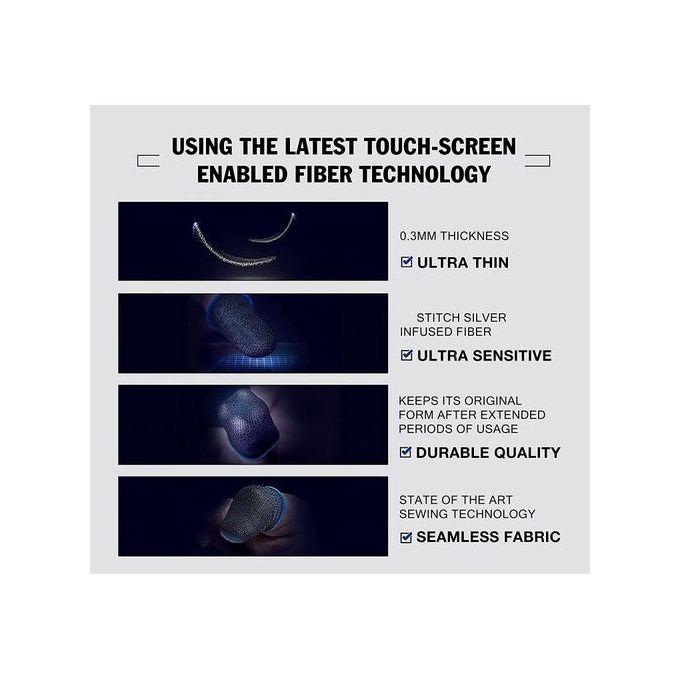 10pcs Gamer Finger Sleeves Carbon Compression Support Thumb Gloves Touchscreen Finger Cover Anti Sweat Mobile Phone Tablet Gaming Stabilizer for All Touchscreen Devices