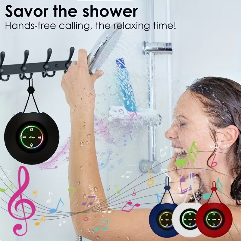 Portable Wireless Speaker, Outdoor Sports Lanyard Wireless Speaker, USB Rechargeable Black Speaker, Playback Time Of 2 Hours, 3.7V/400mAh Battery 5.0 Wireless Version, Suitable For Parties, Bathrooms