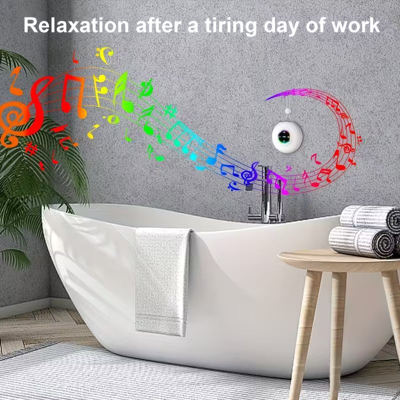 Portable Wireless Speaker, Outdoor Sports Lanyard Wireless Speaker, USB Rechargeable Black Speaker, Playback Time Of 2 Hours, 3.7V/400mAh Battery 5.0 Wireless Version, Suitable For Parties, Bathrooms