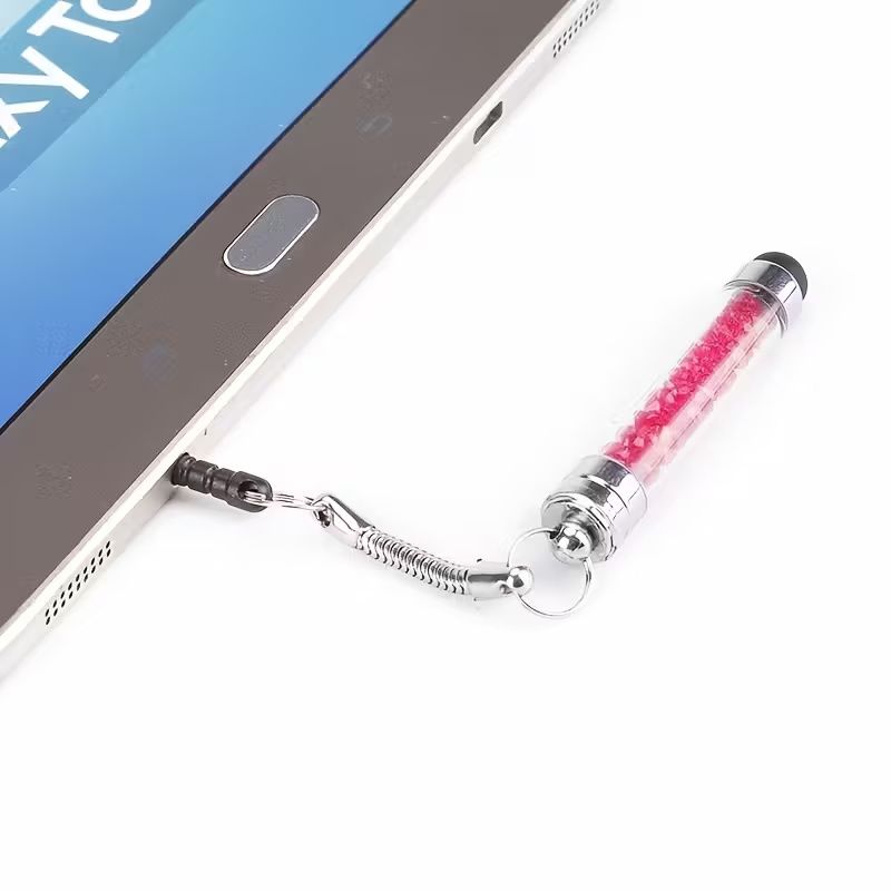 Mini Crystal Stylus Pen with Dust Plug, Colorful Glittery Tip, Compact Design for iPad & iPhone - Ideal for Drawing, Note-Taking & Precision Tasks, Portable & Precise Control|Sparkling Stylus|Durable