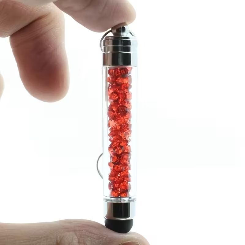 Mini Crystal Stylus Pen with Dust Plug, Colorful Glittery Tip, Compact Design for iPad & iPhone - Ideal for Drawing, Note-Taking & Precision Tasks, Portable & Precise Control|Sparkling Stylus|Durable