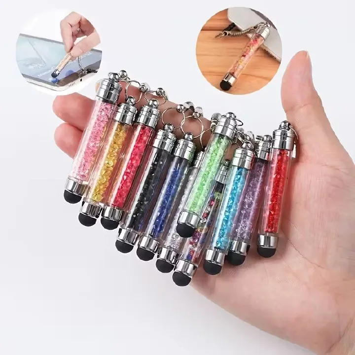 Mini Crystal Stylus Pen with Dust Plug, Colorful Glittery Tip, Compact Design for iPad & iPhone - Ideal for Drawing, Note-Taking & Precision Tasks, Portable & Precise Control|Sparkling Stylus|Durable