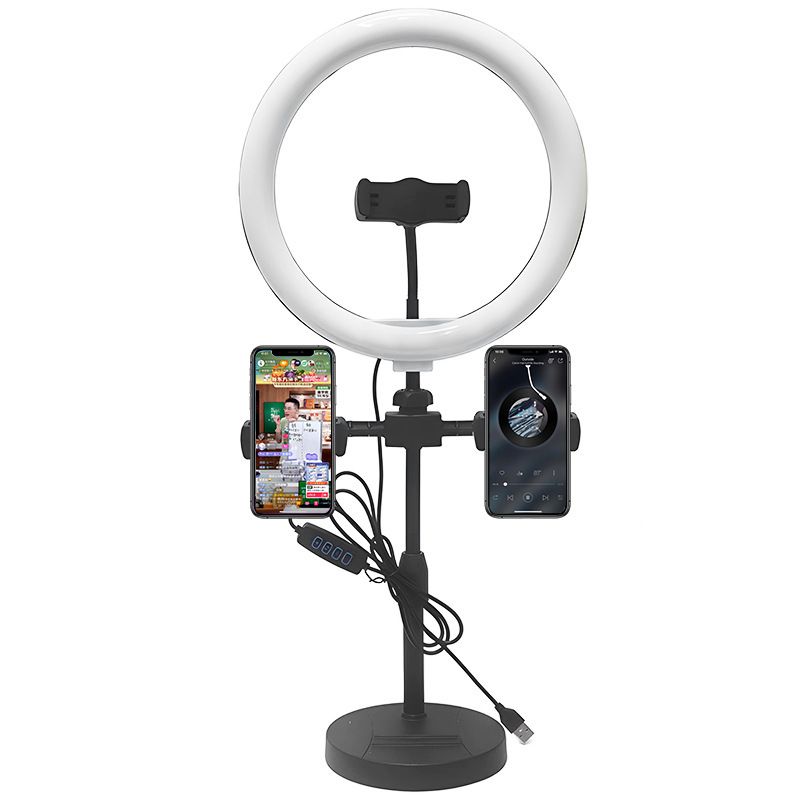 16CM Selfie Ring Light with Stand Phone Holder for Live Streaming, YouTube Video/Photography,Multifunction LED Ring Light with 3 Light Modes
