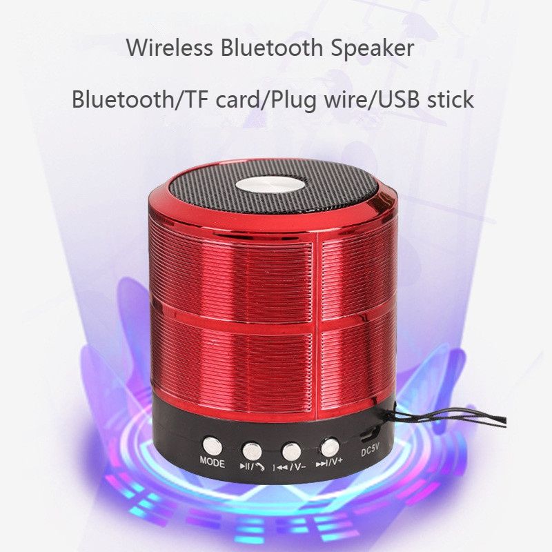 Portable Bluetooth Speaker , Metal Powerful Louder Sound No Distortion Support Mobile Storage Device TF Card Compatible With PC And IOS, For Family Trip