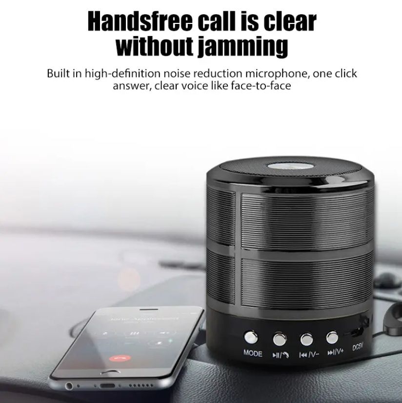 Portable Bluetooth Speaker , Metal Powerful Louder Sound No Distortion Support Mobile Storage Device TF Card Compatible With PC And IOS, For Family Trip
