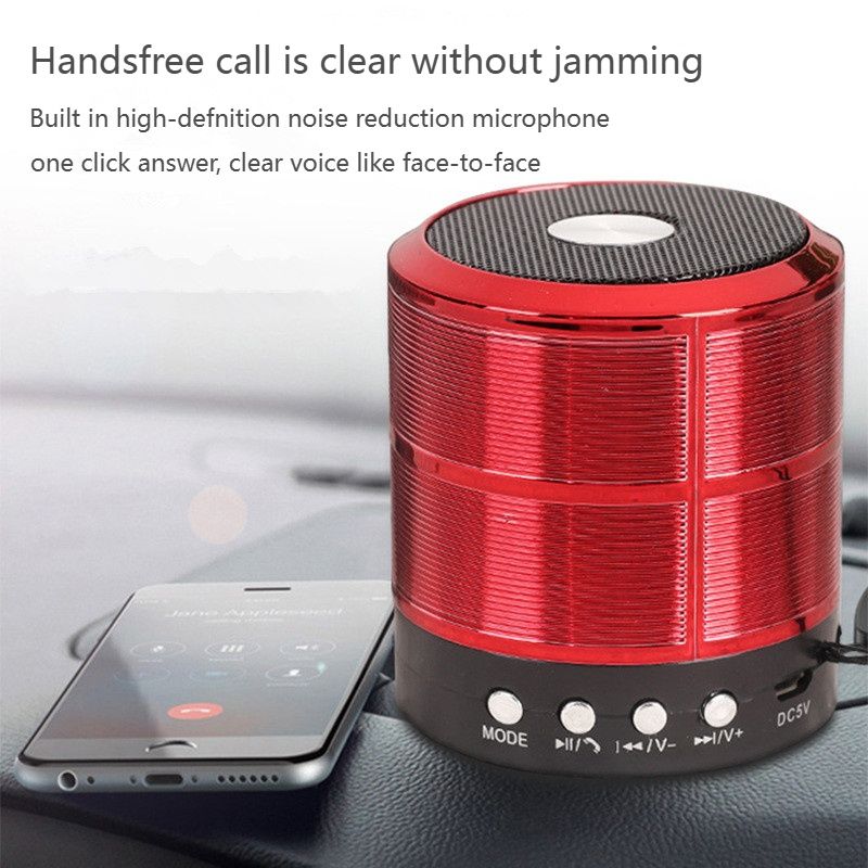 Portable Bluetooth Speaker , Metal Powerful Louder Sound No Distortion Support Mobile Storage Device TF Card Compatible With PC And IOS, For Family Trip