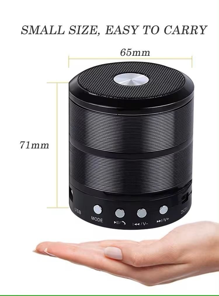 Portable Bluetooth Speaker , Metal Powerful Louder Sound No Distortion Support Mobile Storage Device TF Card Compatible With PC And IOS, For Family Trip