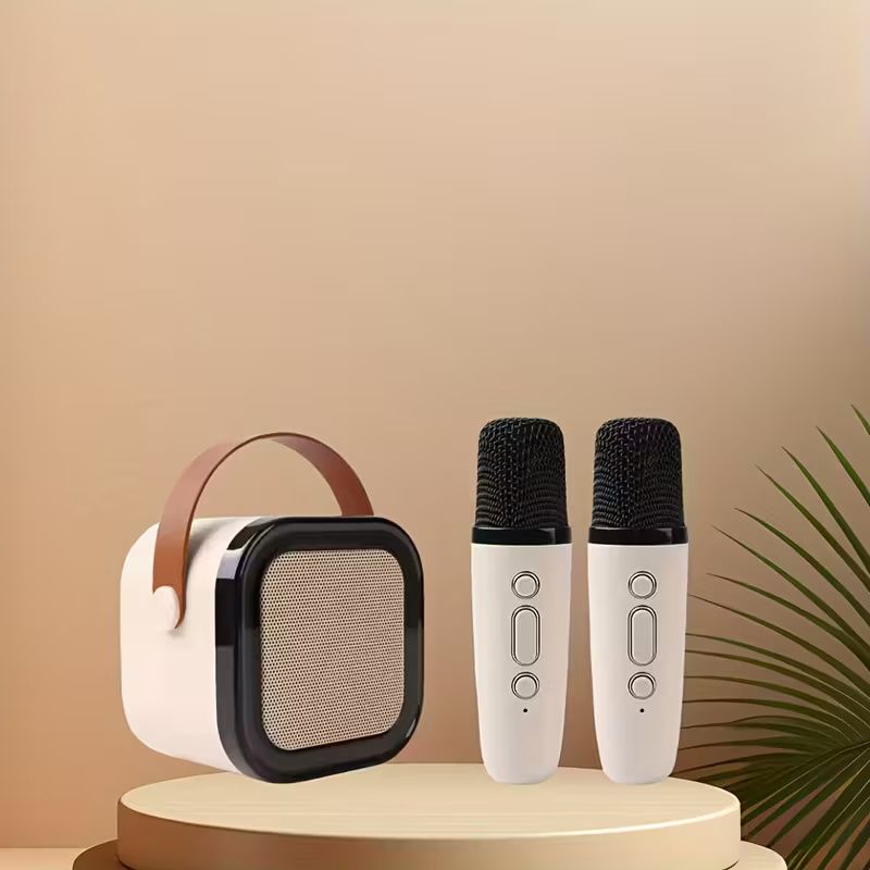 Portable Wireless Karaoke Speaker with Dual Microphones - Wireless, USB-C Rechargeable, Long Battery Life, Compact Design for Singing, Parties & Home Use, Wireless Karaoke Machine, Party Sound System