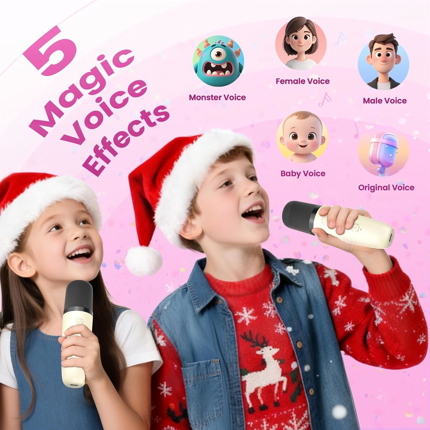 Portable Wireless Karaoke Speaker with Dual Microphones - Wireless, USB-C Rechargeable, Long Battery Life, Compact Design for Singing, Parties & Home Use, Wireless Karaoke Machine, Party Sound System