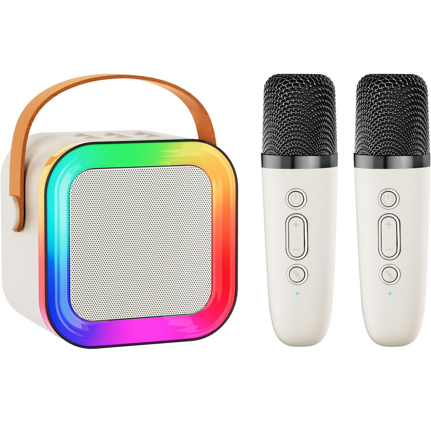 Portable Wireless Karaoke Speaker with Dual Microphones - Wireless, USB-C Rechargeable, Long Battery Life, Compact Design for Singing, Parties & Home Use, Wireless Karaoke Machine, Party Sound System