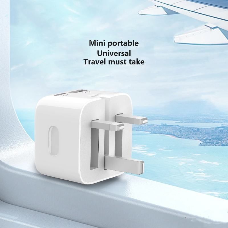 AVA 35W Micro USB-C&USB-A Fast Charger Plug – Dual Port Wall Adapter with PD 3.0 & PPS Foldable UK 3-Pin 35W High-Speed USBC Charging for iPhone 17/16/15/14, Galaxy, Pixel, iPad