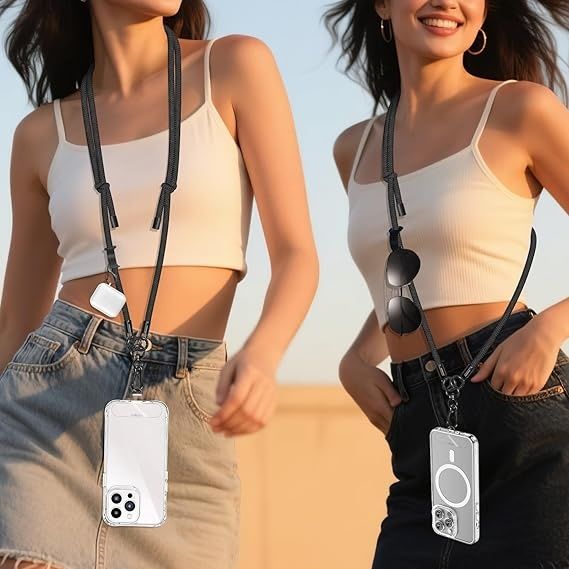 Shoulder Lanyard Strap for Mobile Phones, Camera, ID Card Holder, Badge Holder, Body Strap, Cross Body Lanyard - 8mm Diameter, 150cm Length