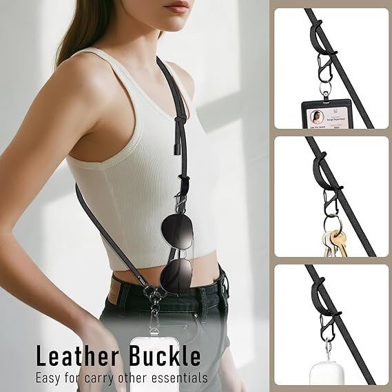 Shoulder Lanyard Strap for Mobile Phones, Camera, ID Card Holder, Badge Holder, Body Strap, Cross Body Lanyard - 8mm Diameter, 150cm Length