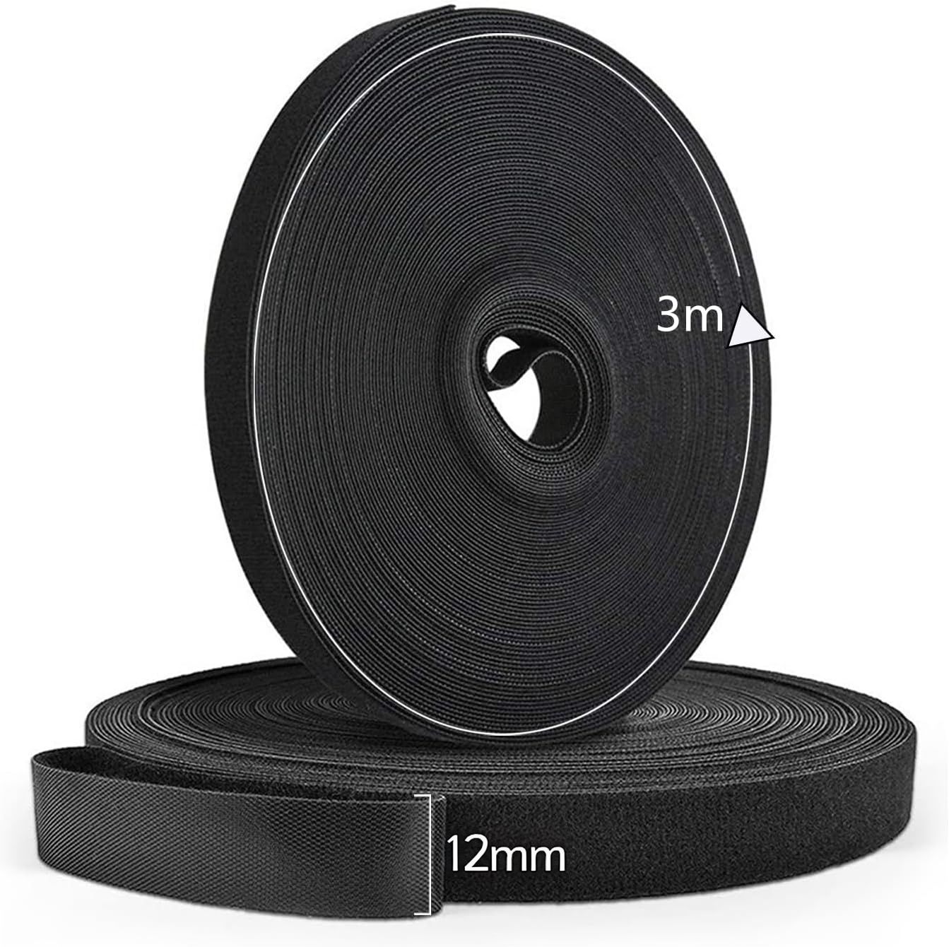 【Final Clearance】Reusable Cable Management Tie Roll, Multi-Purpose Adjustable Hook and Loop Cord Organizer for Wires, Data Cable Storage, Home Office Use,300x1.2cm