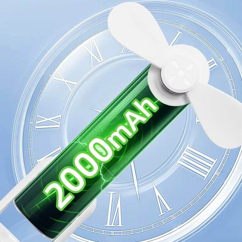 【Final Clearance】Hand Held Fan, Portable USB Rechargeable Mini Handheld Cooling Device, Folding Design, 2000 mAh Battery for Home Travel Outdoor