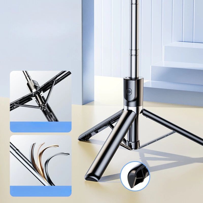 170cm Phone Tripod,Tripod with Fill Light and Remote,Aluminum Selfie Stick Phone Stand Compatible with Cell Phone/Camera/Ring Light/DJI/GoPro