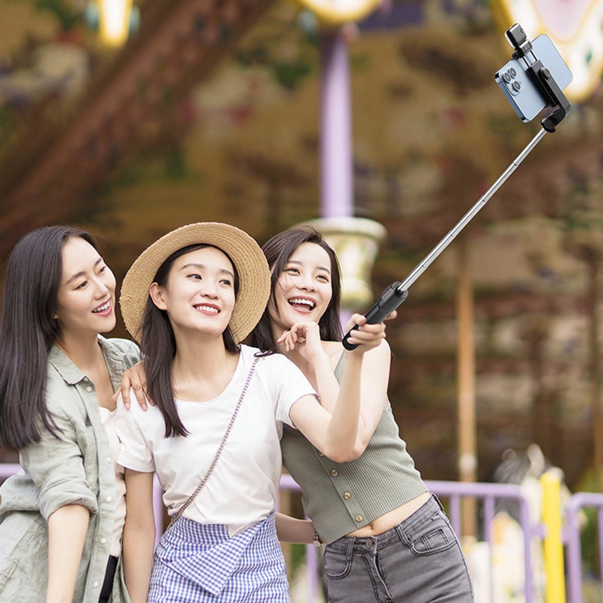 170cm Phone Tripod,Tripod with Fill Light and Remote,Aluminum Selfie Stick Phone Stand Compatible with Cell Phone/Camera/Ring Light/DJI/GoPro