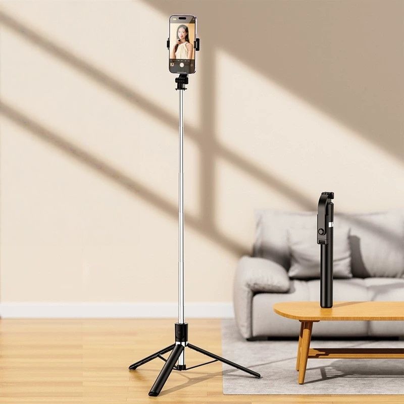 170cm Phone Tripod,Tripod with Fill Light and Remote,Aluminum Selfie Stick Phone Stand Compatible with Cell Phone/Camera/Ring Light/DJI/GoPro