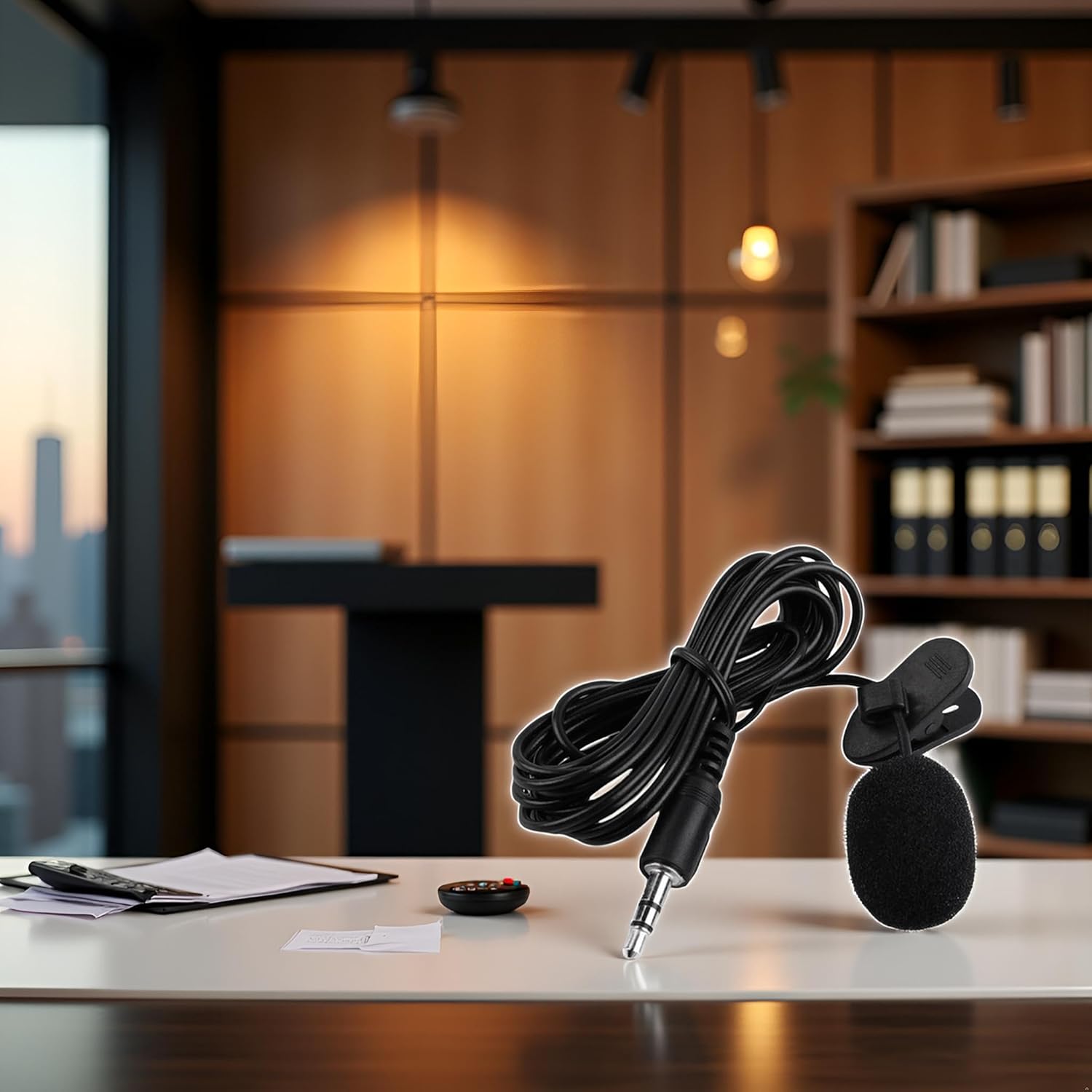 【Final Clearance】3.5MM PC Hands Free Microphone, Professional Recording Condenser Microphone Compatible with PC, Laptop, Singing,Voice Recording,YouTube,Skype,Gaming