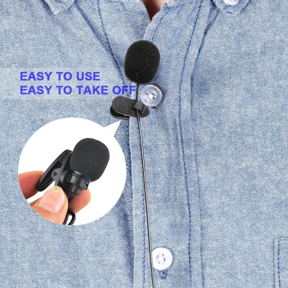 【Final Clearance】3.5MM PC Hands Free Microphone, Professional Recording Condenser Microphone Compatible with PC, Laptop, Singing,Voice Recording,YouTube,Skype,Gaming