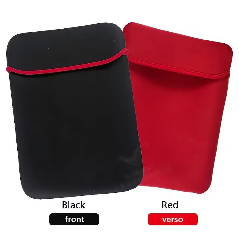 【Final Clearance】Multi-Size Laptop Sleeve Bag Lightweight Water-Repellent Computer Case Tablet Pouch with Reflective Trim and Handle, Memory Foam Material, Black, Notebook Carrying Bag