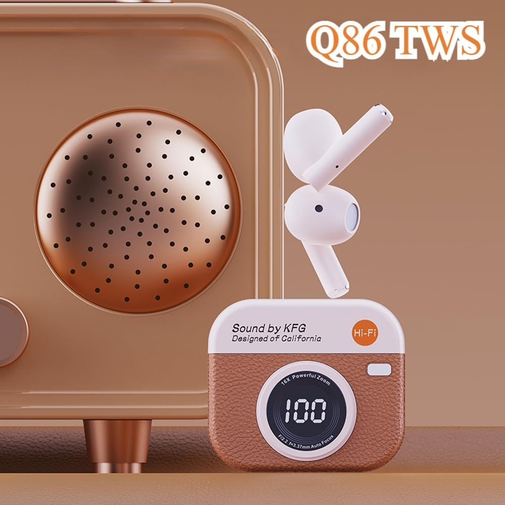 【Clearance Sale】Camera-Style TWS Wireless Earbuds with Wireless, 5H Playtime, Type-C Charging, Mini Portable Design for Sports, Travel & Holiday Gifts, Sport Earbuds Wireless, Modern Headphones