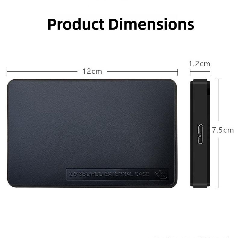 2.5-Inch IDE Parallel Port Mobile Hard Disk Box, USB 2.0 Portable High-Speed Hard Disk Box with External Storage,Suitable for PC Notebook Computers(No Screws)