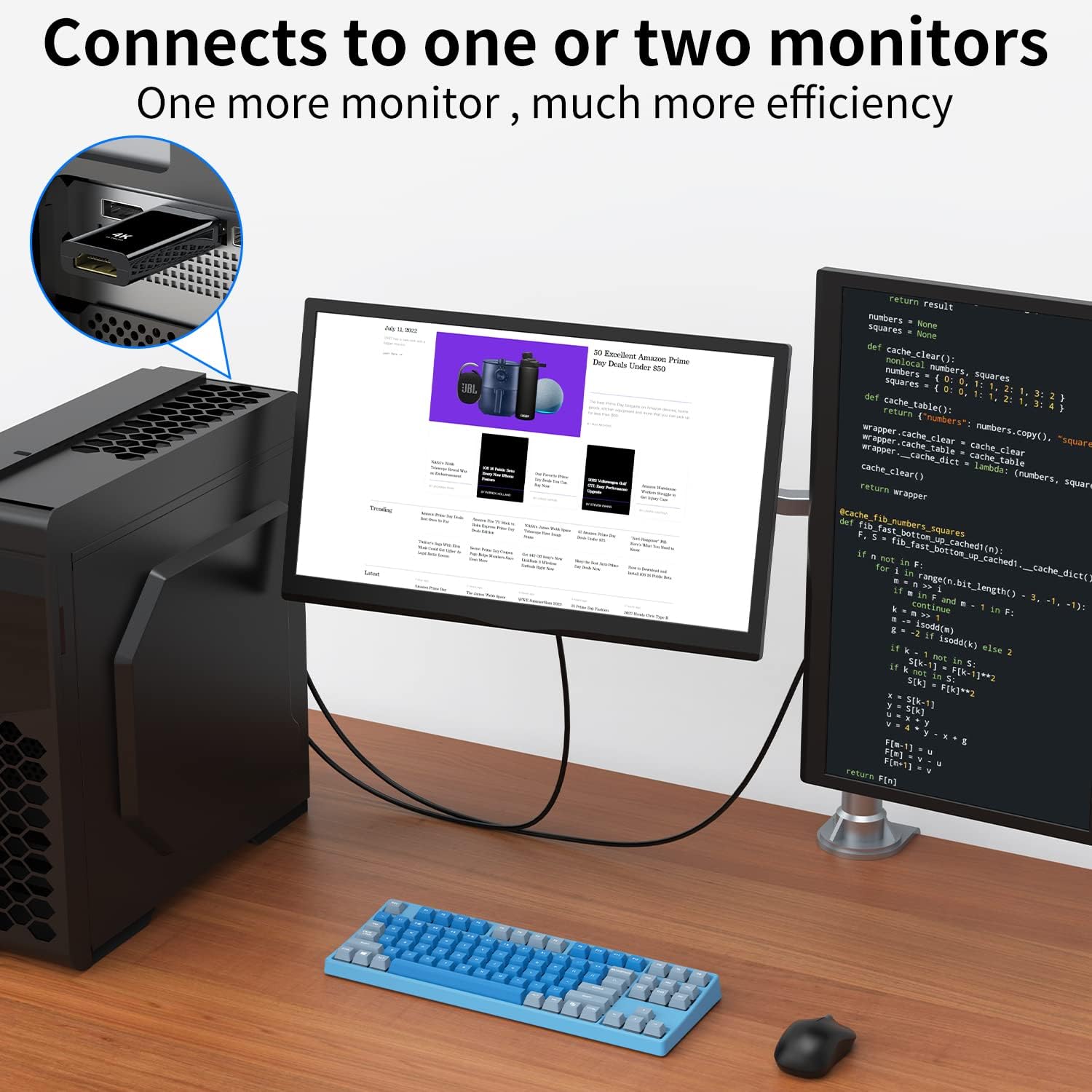 4K DisplayPort to HDMI Adapter 1-Pack,Gold Plated Uni-Directional Display Port DP to HDMI Passive Adapter Compatible for HP, HDTV, AMD, NVIDIA,Dell, GPU,Projector, PC,Desktop