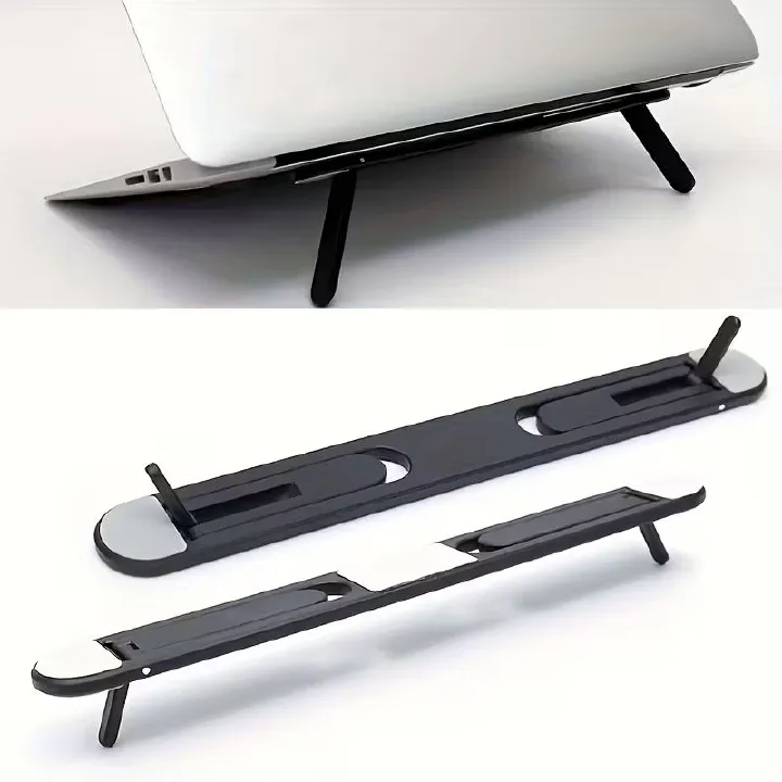 Adjustable Laptop Stand, 1 Pcs Portable ABS Material, Foldable Notebook Cooler, Elevated Tablet Riser, Rectangular Cooling Mount for Office Use