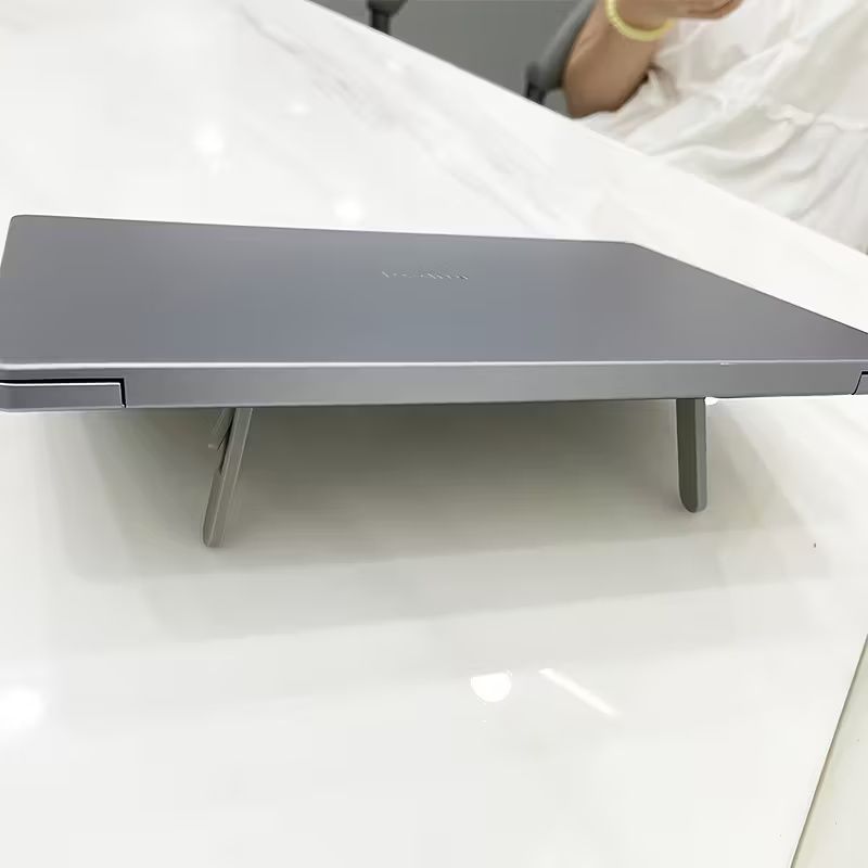 Adjustable Laptop Stand, 1 Pcs Portable ABS Material, Foldable Notebook Cooler, Elevated Tablet Riser, Rectangular Cooling Mount for Office Use