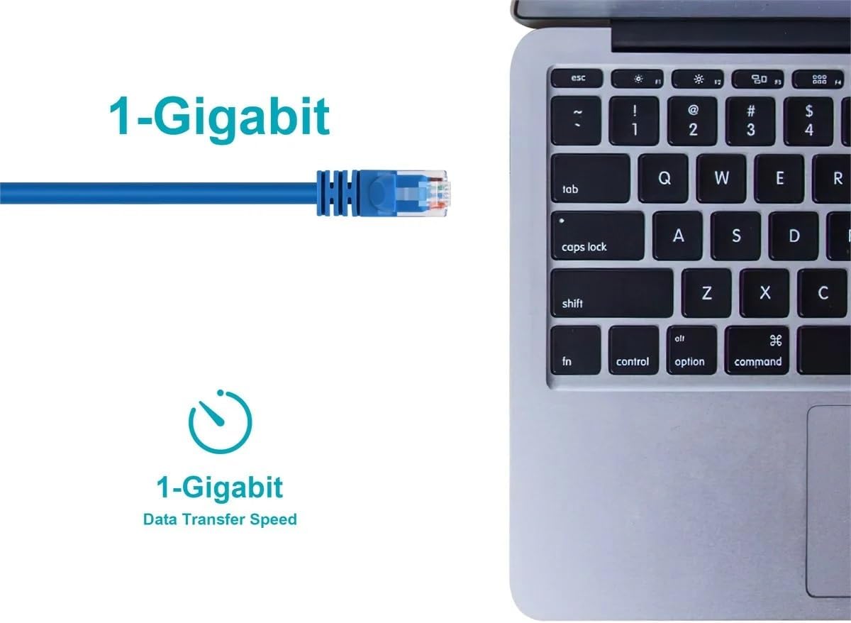 【Final Clearance】3m 5m Cat5e 6in Blue Patch Cable UTP 24AWG 350MHz Pure Bare Copper Snagless RJ45 Fullboot Series Ethernet Cable