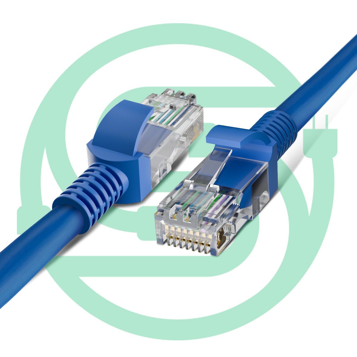 【Final Clearance】3m 5m Cat5e 6in Blue Patch Cable UTP 24AWG 350MHz Pure Bare Copper Snagless RJ45 Fullboot Series Ethernet Cable