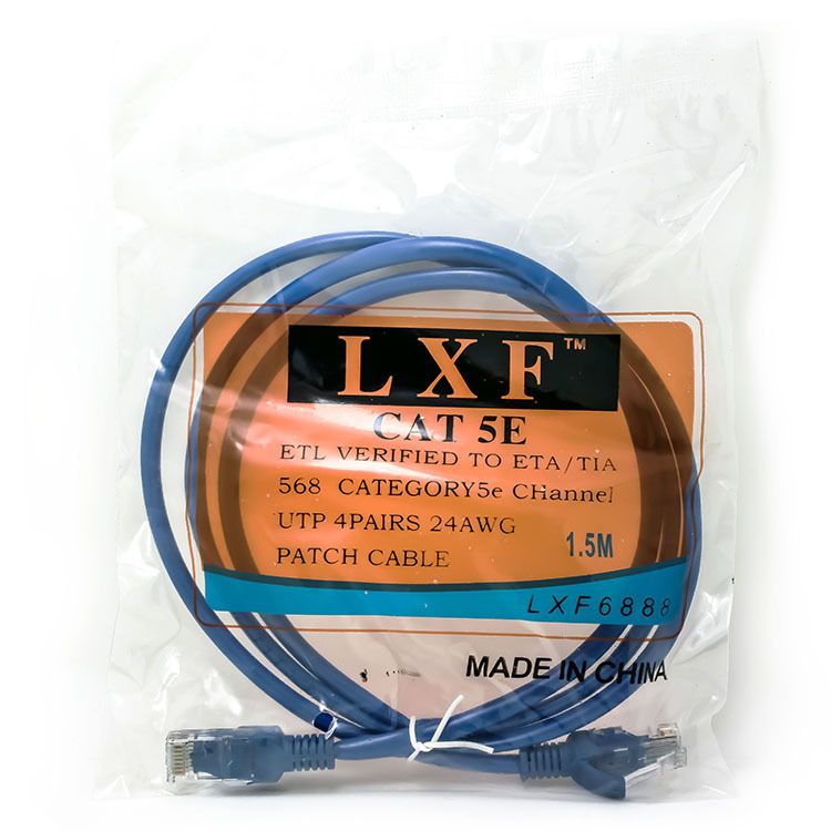 【Final Clearance】3m 5m Cat5e 6in Blue Patch Cable UTP 24AWG 350MHz Pure Bare Copper Snagless RJ45 Fullboot Series Ethernet Cable