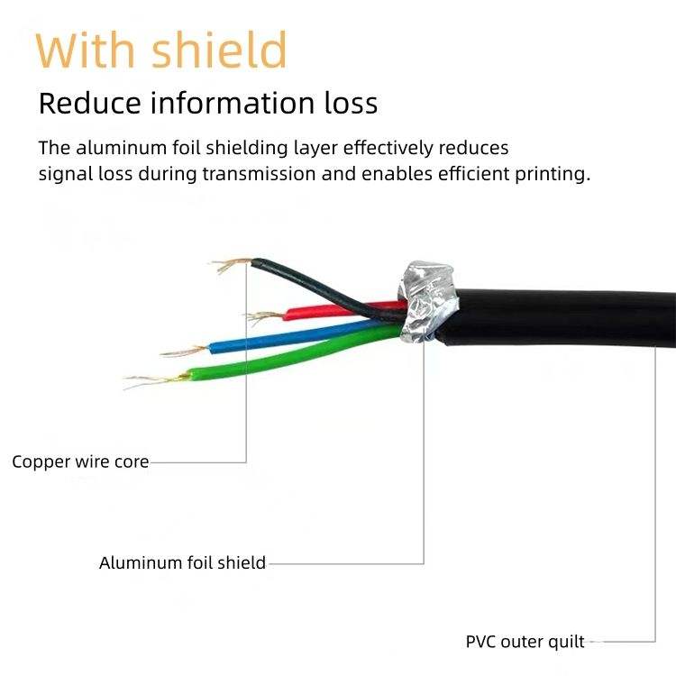 【Final Clearance】Nickel Plated Shielded USB2.0 USB 2.0 Type a Male to Type B Male Data Printer Scanner Cable 1.5M