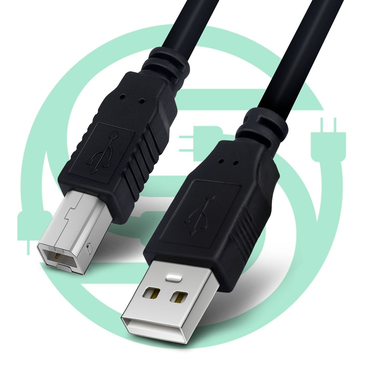 【Final Clearance】Nickel Plated Shielded USB2.0 USB 2.0 Type a Male to Type B Male Data Printer Scanner Cable 1.5M