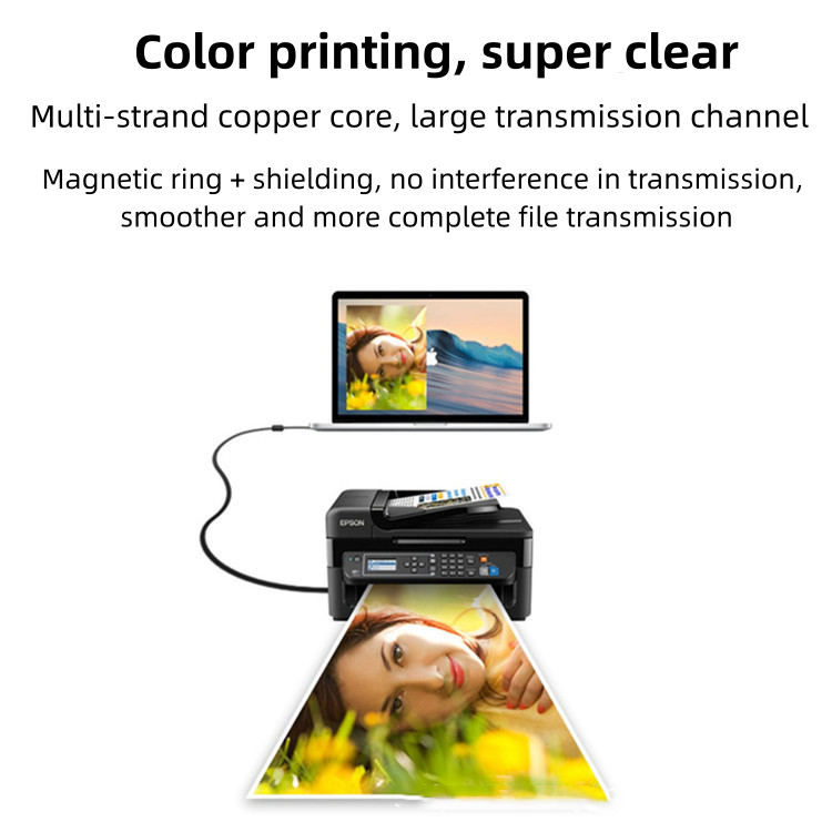 【Final Clearance】Nickel Plated Shielded USB2.0 USB 2.0 Type a Male to Type B Male Data Printer Scanner Cable 1.5M