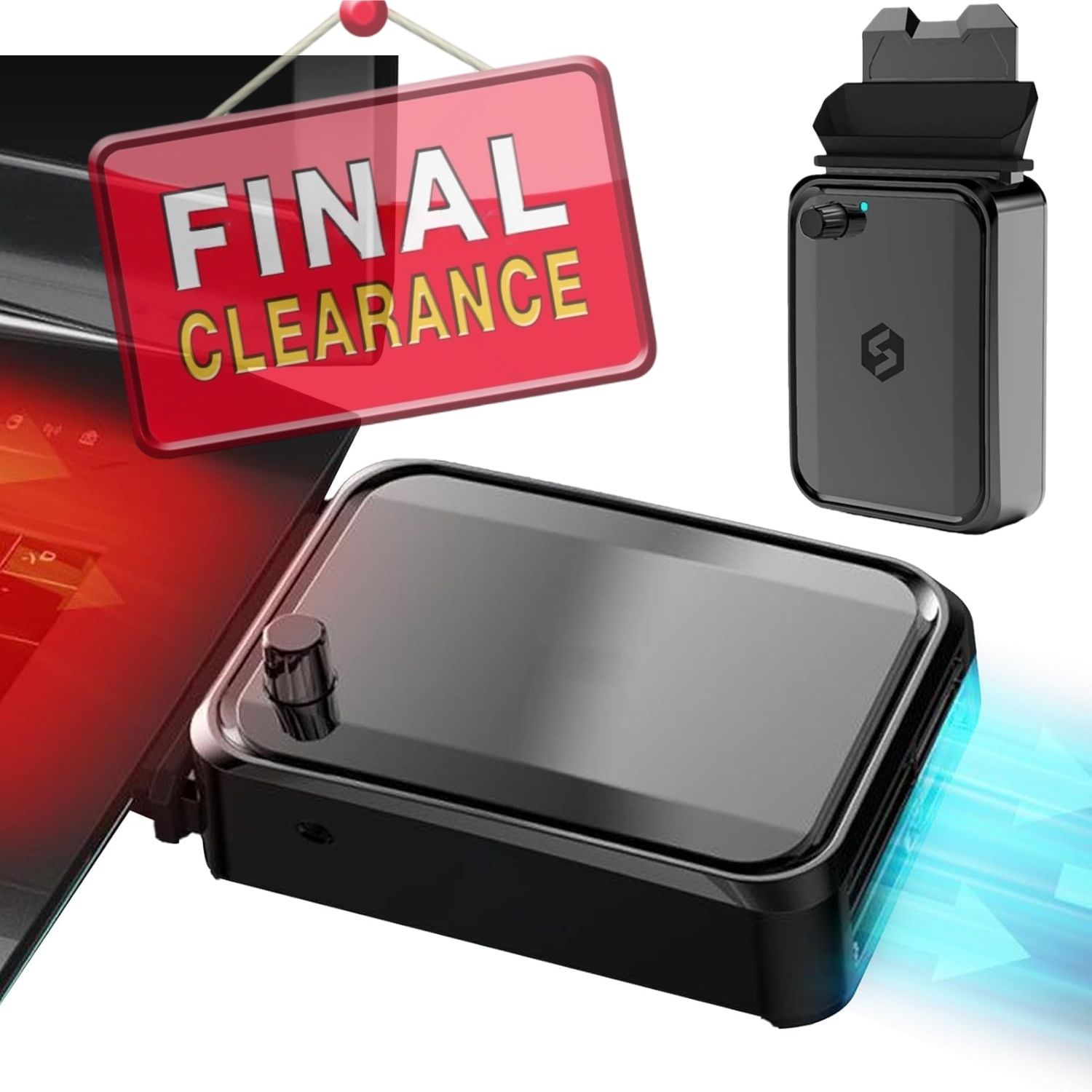 【Clearance Sale】Laptop Cooler With Vacuum Fan | Innovative Design for Rapid Cooling | 1800-4200 RPM | Compatible with Laptop Cooling Pads