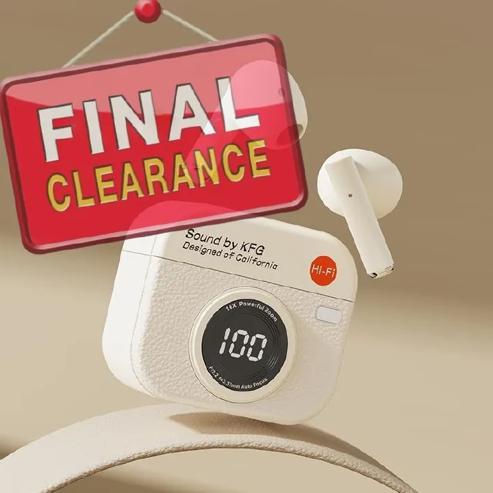 【Clearance Sale】Camera-Style TWS Wireless Earbuds with Wireless, 5H Playtime, Type-C Charging, Mini Portable Design for Sports, Travel & Holiday Gifts, Sport Earbuds Wireless, Modern Headphones