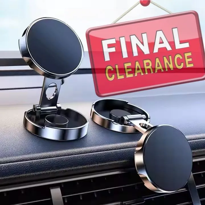 【Clearance Sale】【Foldable Magnetic Phone Mount】 Universal 360 ° Rotation Car Phone Magnet Holder, Magnet Phone Holder for Car with iPhone Samsung All smartphones