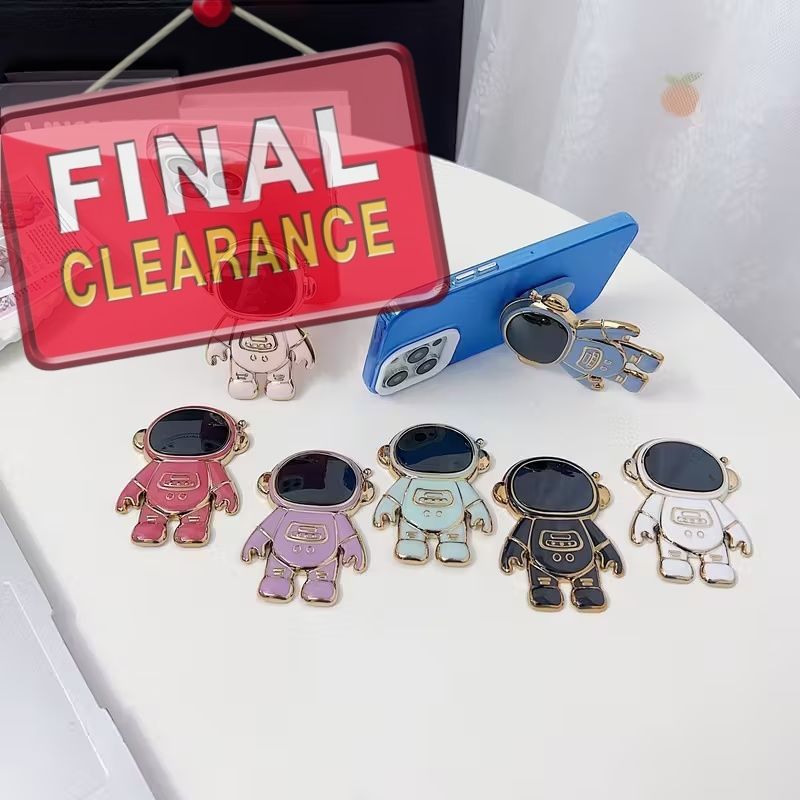 【Clearance Sale】Astronaut Phone Stand Holder,Cute Cell Phone Hidden Kickstand,Astronaut Phone Holder for Desk,Adjustable Tablet Phone Ring Stand, Gift for Women Cell Phone Stands Accessories