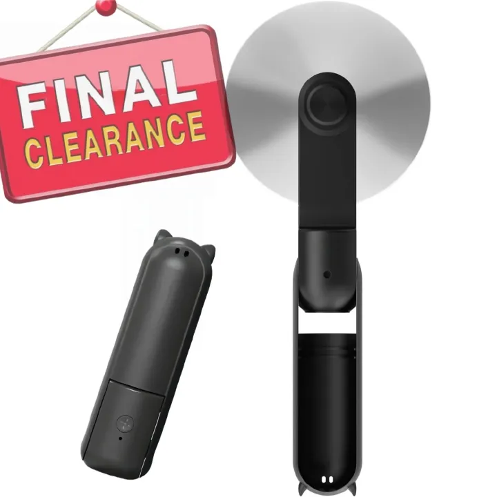 【Final Clearance】Hand Held Fan, Portable USB Rechargeable Mini Handheld Cooling Device, Folding Design, 2000 mAh Battery for Home Travel Outdoor