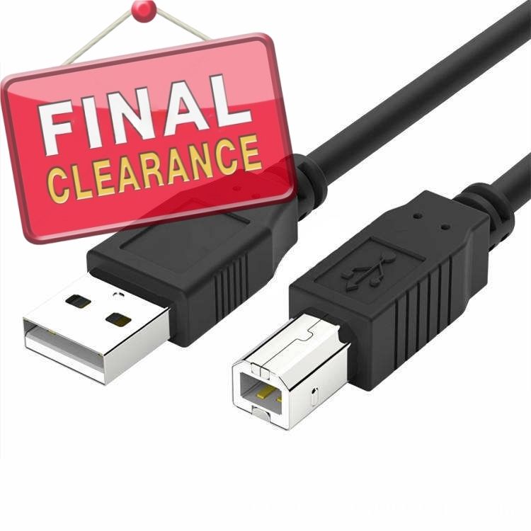 【Final Clearance】Nickel Plated Shielded USB2.0 USB 2.0 Type a Male to Type B Male Data Printer Scanner Cable 1.5M