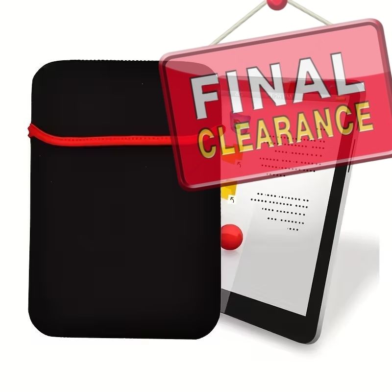 【Final Clearance】Multi-Size Laptop Sleeve Bag Lightweight Water-Repellent Computer Case Tablet Pouch with Reflective Trim and Handle, Memory Foam Material, Black, Notebook Carrying Bag