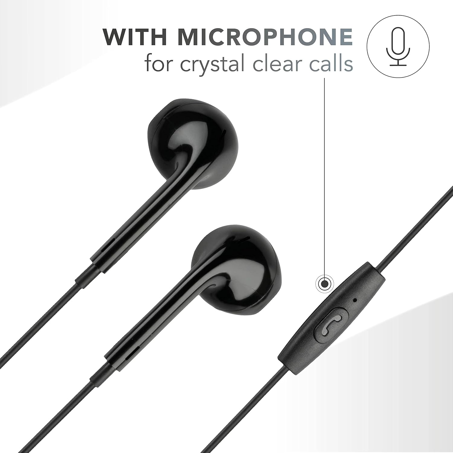 【Final Clearance】Earphones Wired Headphones In Ear Wired Earbuds with Microphone Compatible With Phone Samsung Huawei Android Smartphones Tablets Laptops