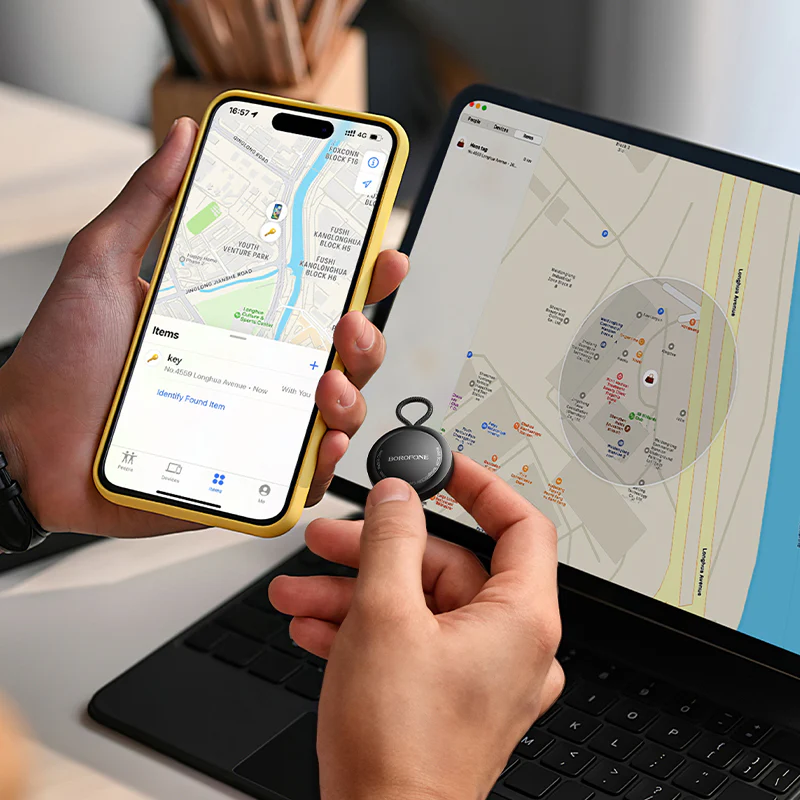 Anti-Lost Device with Apple Find My – Intelligent GPS Positioning Tracker for Keys, Bags, Luggage, and Vehicles – Smart Locator